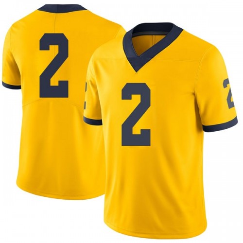 Shea Patterson Michigan Wolverines Men's NCAA #2 Maize Limited Brand Jordan College Stitched Football Jersey VKR8154YB